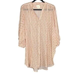 Maeve Anthropologie Lena Yarn Dyed Oversized Tunic Small